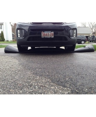 Barrière anti-inondation réutilisable et facile à mettre en place.