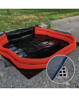 10 Boudins Haute Visibiliité Pro Orange anti-inondations Quickdam 3m