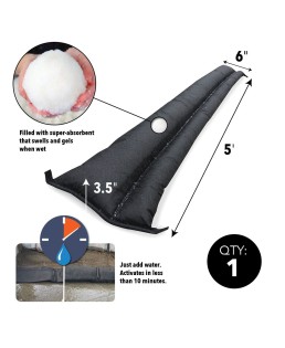 Boudin anti-inondations Quickdam de longueur 1,5m, 3m ou 5m.